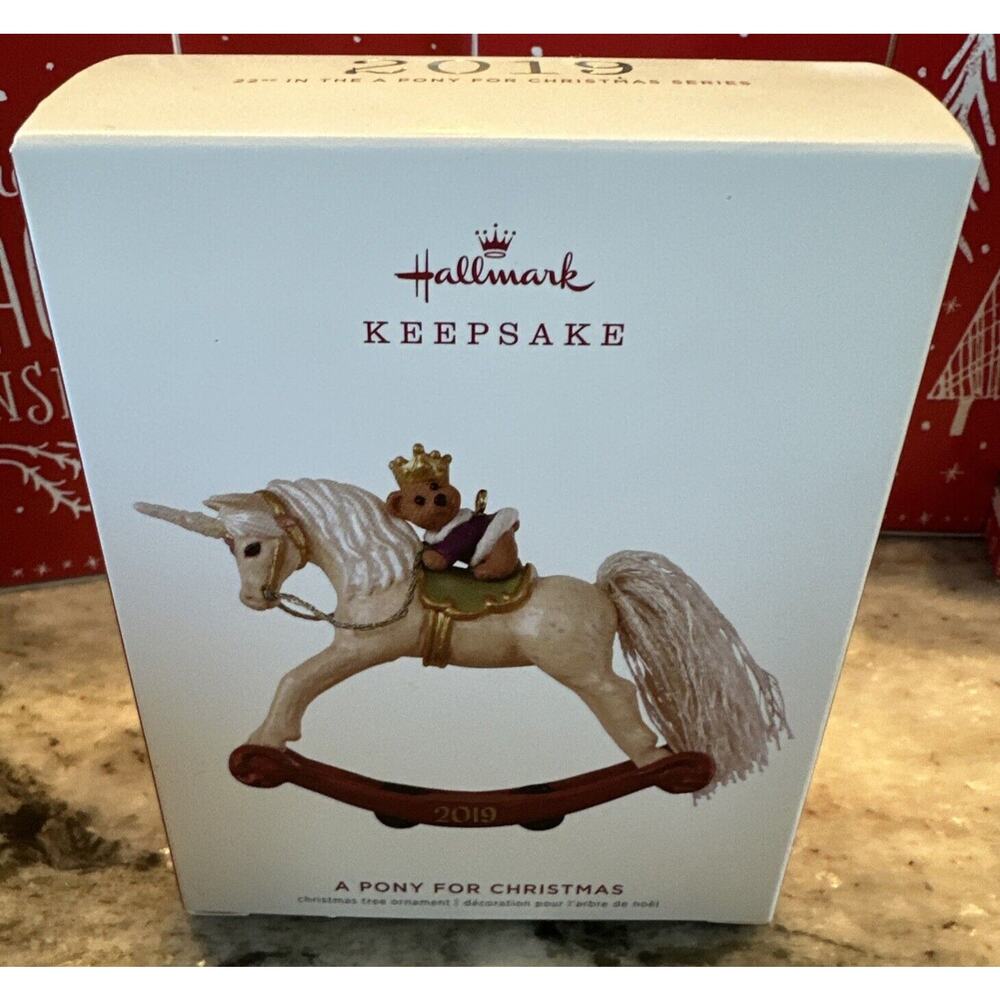 Hallmark Keepsake A Pony for Christmas‎ 2019 Unicorn Rocking Horse Ornament